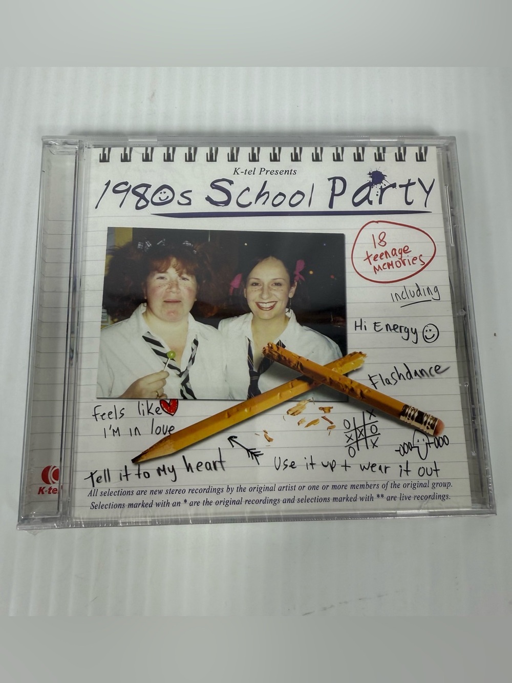 K-tel Presents 1980s School Party 18 Teenage Memories Music Cd Collection NWT